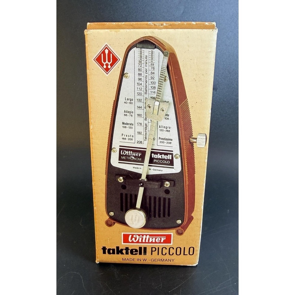 Vintage Wittner Taktell Piccolo Metronome #831 Mahogany Brown